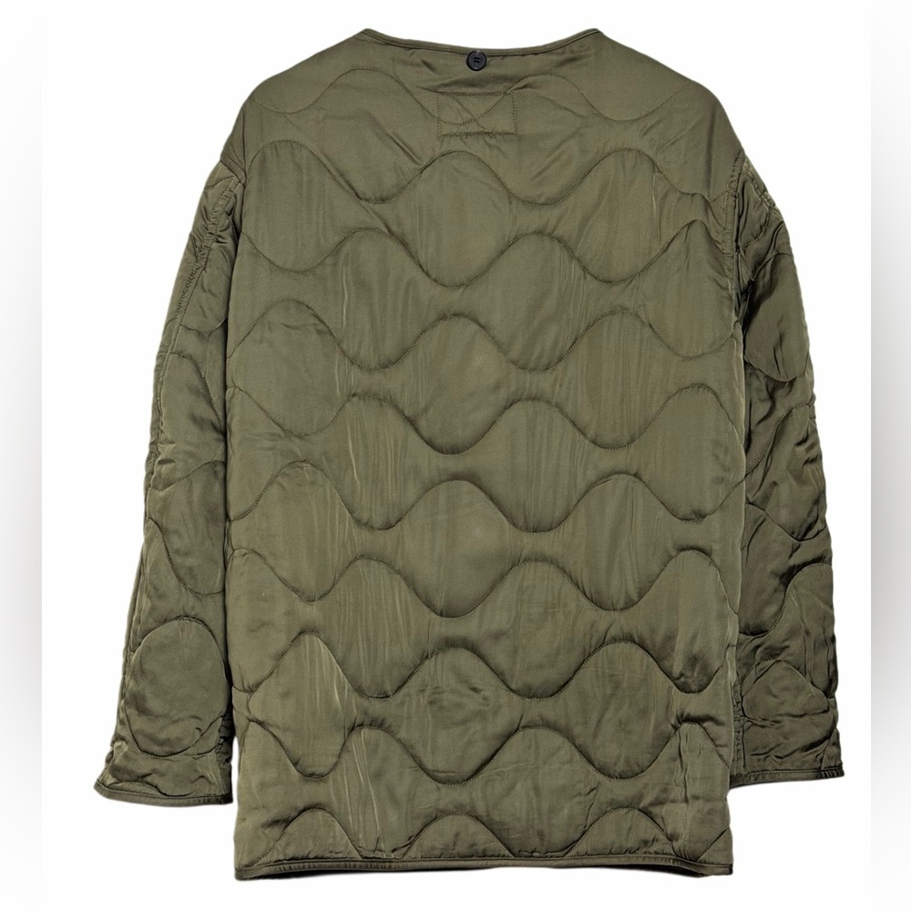 ALL SAINTS Green Hayes Quilted Oversize Jacket - Picture 3 of 8